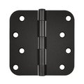 Deltana Oil Rubbed Bronze 4 x 4 Plain Bearing 5/8 Radius Corners Mortise Hinge, 10PK pairs S44R510B-XCP10